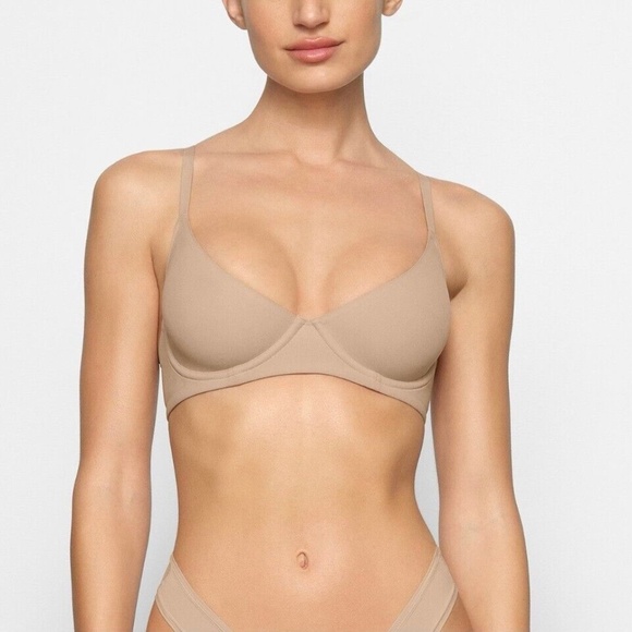 Skims Fits Everybody Unlined Demi Bra in Clay, Size 34B - Picture 1 of 4